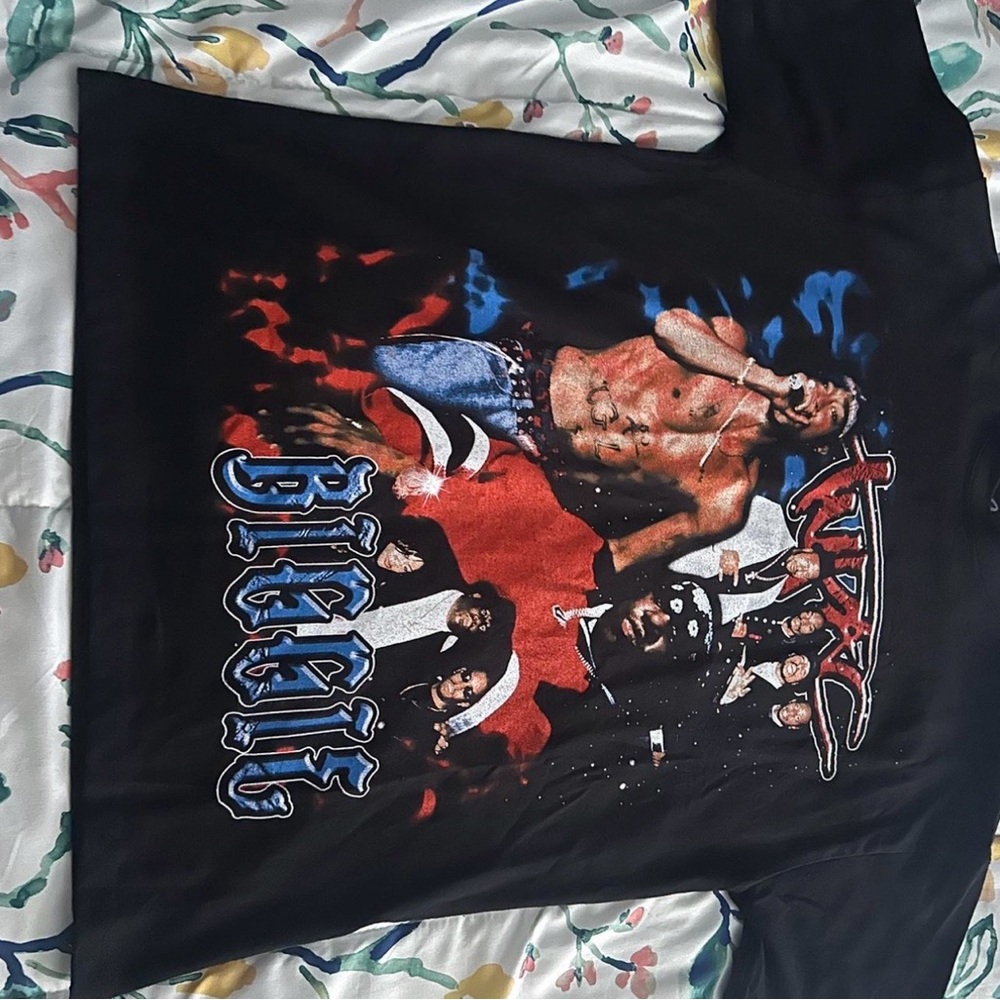 Black Graphic T-Shirt with Tupac and Biggie Design